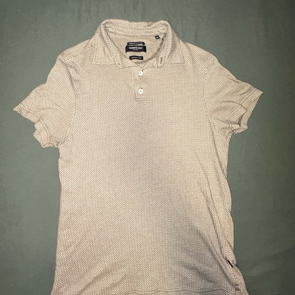 Kenneth Cole Tan Polo Shirt Classic Cotton Blend